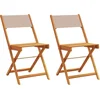 Image de vidaXL - Bistrostoelen - 2 - st - massief - acaciahout - en - stof - taupe