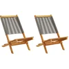 Image de vidaXL - Tuinstoelen - 2 - st - massief - acaciahout - en - polypropeen - grijs