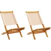 Image de vidaXL - Tuinstoelen - 2 - st - massief - acaciahout - en - stof - beige