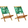 Image de vidaXL - Tuinstoelen - 2 - st - bladpatroon - massief - acaciahout - en - stof