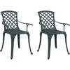 Image de vidaXL - Tuinstoelen - 2 - st - gietaluminium - groen