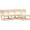 Image de vidaXL - 4-delige - Loungeset - massief - grenenhout