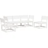 Image de vidaXL - 5-delige - Loungeset - massief - grenenhout - wit