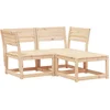 Image de vidaXL - 3-delige - Loungeset - massief - grenenhout