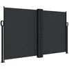 Image de vidaXL - Windscherm - uittrekbaar - 140x600 - cm - zwart