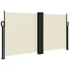Image de vidaXL - Windscherm - uittrekbaar - 120x1000 - cm - crème