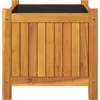Image de vidaXL - Plantenbak - met - voering - 42x42x40 - cm - massief - acaciahout