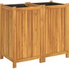 Image de vidaXL - Plantenbak - met - voering - 84x42x75 - cm - massief - acaciahout