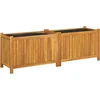 Image de vidaXL - Plantenbak - met - voering - 153x38,5x50 - cm - massief - acaciahout