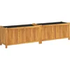 Image de vidaXL - Plantenbak - met - voering - 199x38,5x50 - cm - massief - acaciahout