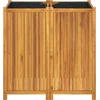 Image de vidaXL - Plantenbak - met - voering - 100x50x100 - cm - massief - acaciahout