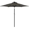 Image de vidaXL - Parasol - met - stalen - paal - 225x225x212 - cm - antracietkleurig