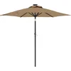 Image de vidaXL - Parasol - met - stalen - paal - 225x225x212 - cm - taupe