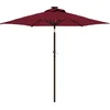 Image de vidaXL - Parasol - met - stalen - paal - 225x225x212 - cm - bordeauxrood