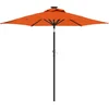 Image de vidaXL - Parasol - met - stalen - paal - 225x225x212 - cm - terracottakleurig