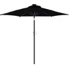 Image de vidaXL - Parasol - met - stalen - paal - 225x225x212 - cm - zwart