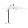 Image de vidaXL - Parasol - met - stalen - paal - 246x246x230 - cm - wit