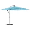 Image de vidaXL - Parasol - met - stalen - paal - 269x269x235 - cm - blauw