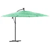 Image de vidaXL - Parasol - met - stalen - paal - 269x269x235 - cm - groen