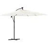 Image de vidaXL - Parasol - met - stalen - paal - 269x269x235 - cm - wit