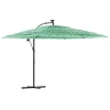 Image de vidaXL - Parasol - met - stalen - paal - 290x290x238 - cm - groen