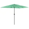 Image de vidaXL - Parasol - met - stalen - paal - 300x200x250 - cm - groen