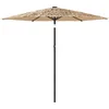 Image de vidaXL - Parasol - met - stalen - paal - 223x223x213 - cm - bruin