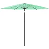 Image de vidaXL - Parasol - met - stalen - paal - 223x223x213 - cm - groen