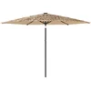 Image de vidaXL - Parasol - met - stalen - paal - 288x288x225 - cm - bruin