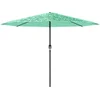 Image de vidaXL - Parasol - met - stalen - paal - 324x324x247 - cm - groen