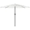 Image de vidaXL - Parasol - met - stalen - paal - 324x324x247 - cm - wit