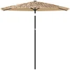 Image de vidaXL - Parasol - met - LED's - en - stalen - paal - 268x268x226 - cm - bruin