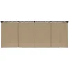 Image de vidaXL - Prieel - met - gordijnen - 6x3 - m - staal - taupe
