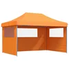 Image de vidaXL - Partytent - inklapbaar - pop-up - met - 3 - zijwanden - oranje