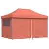 Image de vidaXL - Partytent - inklapbaar - pop-up - met - 4 - zijwanden - terracottakleurig