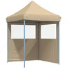 Image de vidaXL - Partytent - inklapbaar - pop-up - met - 2 - zijwanden - beige