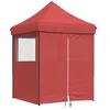 Image de vidaXL - Partytent - inklapbaar - pop-up - met - 4 - zijwanden - bordeauxrood
