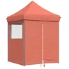 Image de vidaXL - Partytent - inklapbaar - pop-up - met - 4 - zijwanden - terracottakleurig