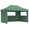 Image de vidaXL - Partytent - inklapbaar - pop-up - met - 3 - zijwanden - groen