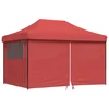 Image de vidaXL - Partytent - inklapbaar - pop-up - met - 4 - zijwanden - bordeauxrood