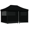 Image de vidaXL - Partytent - inklapbaar - pop-up - met - 4 - zijwanden - zwart