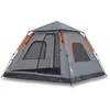Image de vidaXL - Koepeltent - 5-persoons - snelontgrendeling - grijs - en - oranje
