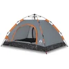 Image de vidaXL - Tent - 3-persoons - snelontgrendeling - grijs - en - oranje