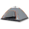 Image de vidaXL - Tent - 5-persoons - snelontgrendeling - grijs - en - oranje