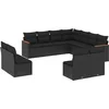 Image de vidaXL - 11-delige - Loungeset - met - kussens - poly - rattan - zwart