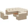 Image de vidaXL - 12-delige - Loungeset - met - kussens - poly - rattan - beige