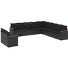Image de vidaXL - 11-delige - Loungeset - met - kussens - poly - rattan - zwart