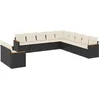 Image de vidaXL - 11-delige - Loungeset - met - kussens - poly - rattan - zwart