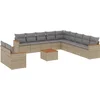 Image de vidaXL - 12-delige - Loungeset - met - kussens - poly - rattan - gemengd - beige