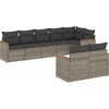 Image de vidaXL - 8-delige - Loungeset - met - kussens - poly - rattan - grijs